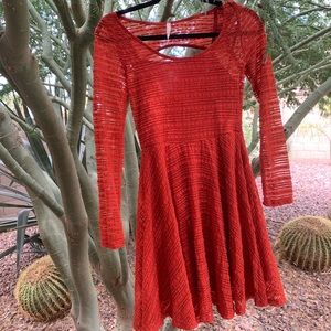 Gorgeous burnt orange lace Trinity brand Dress S